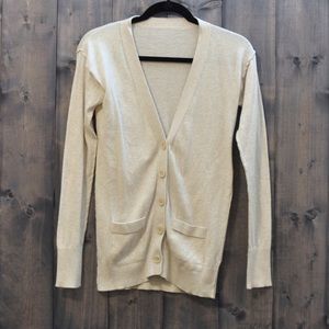 American Eagle Button Up Oatmeal Beige Cardigan